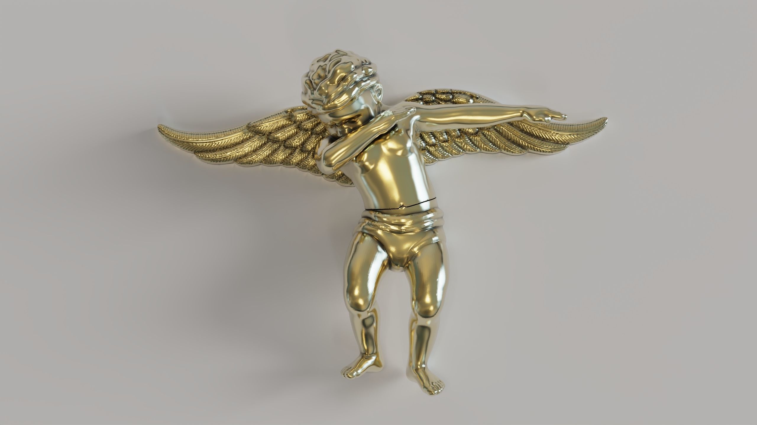 angel pendant 3D print model_1