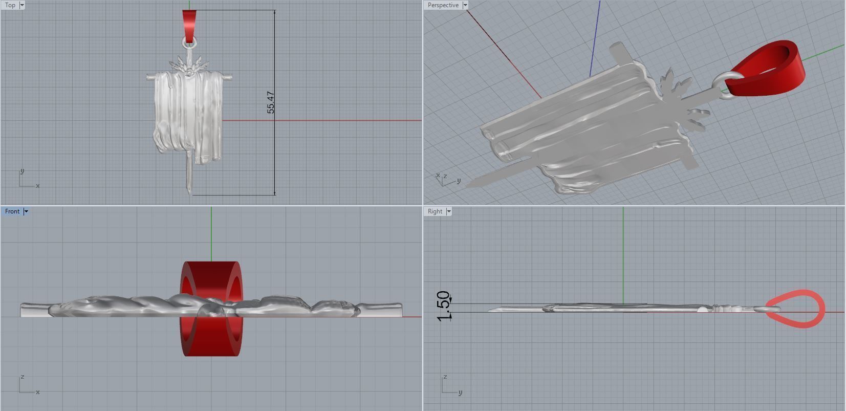 cross 3D print model_2