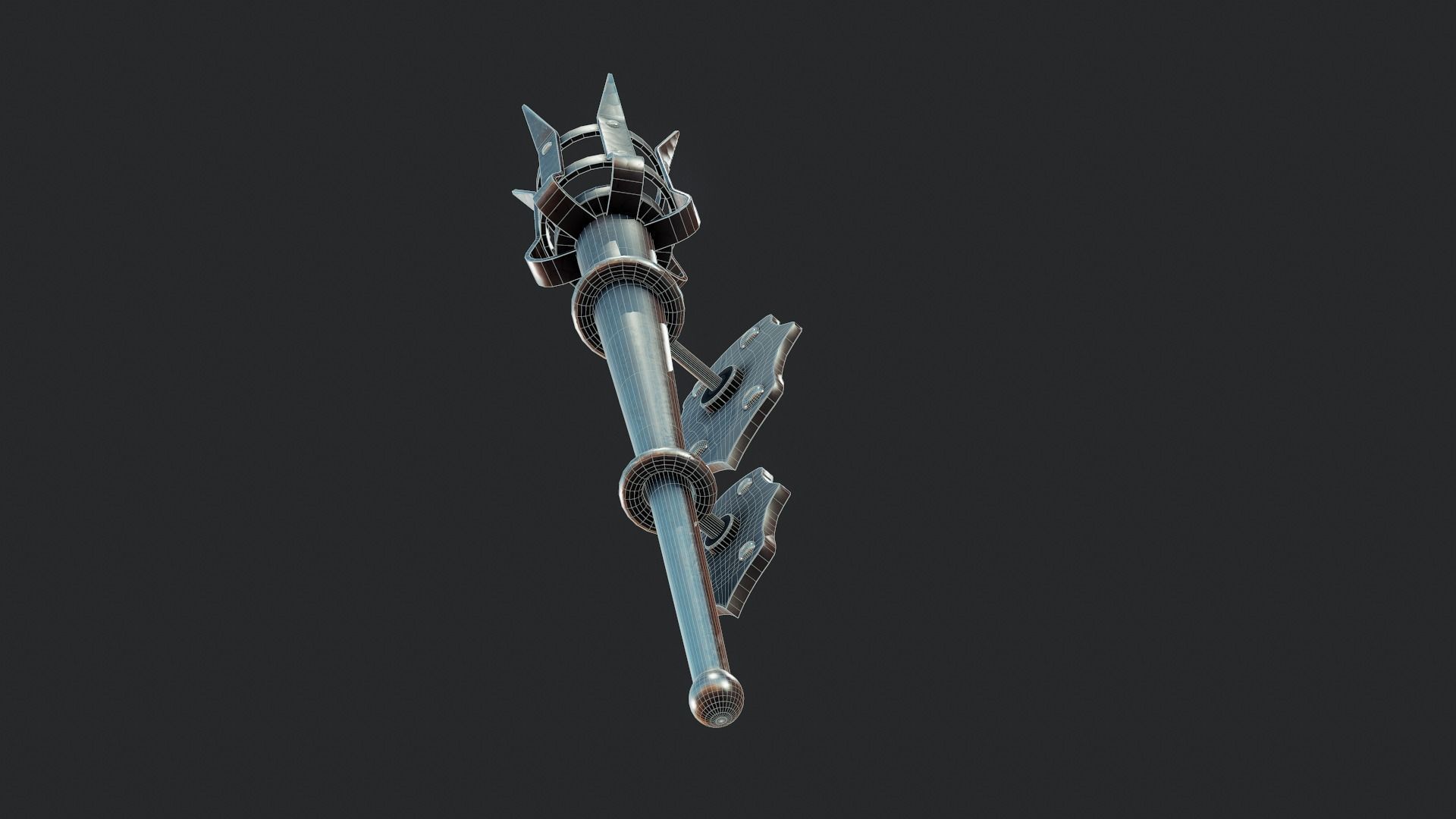 Medieval Torch - Tutorial Included Low-poly 3D model_13