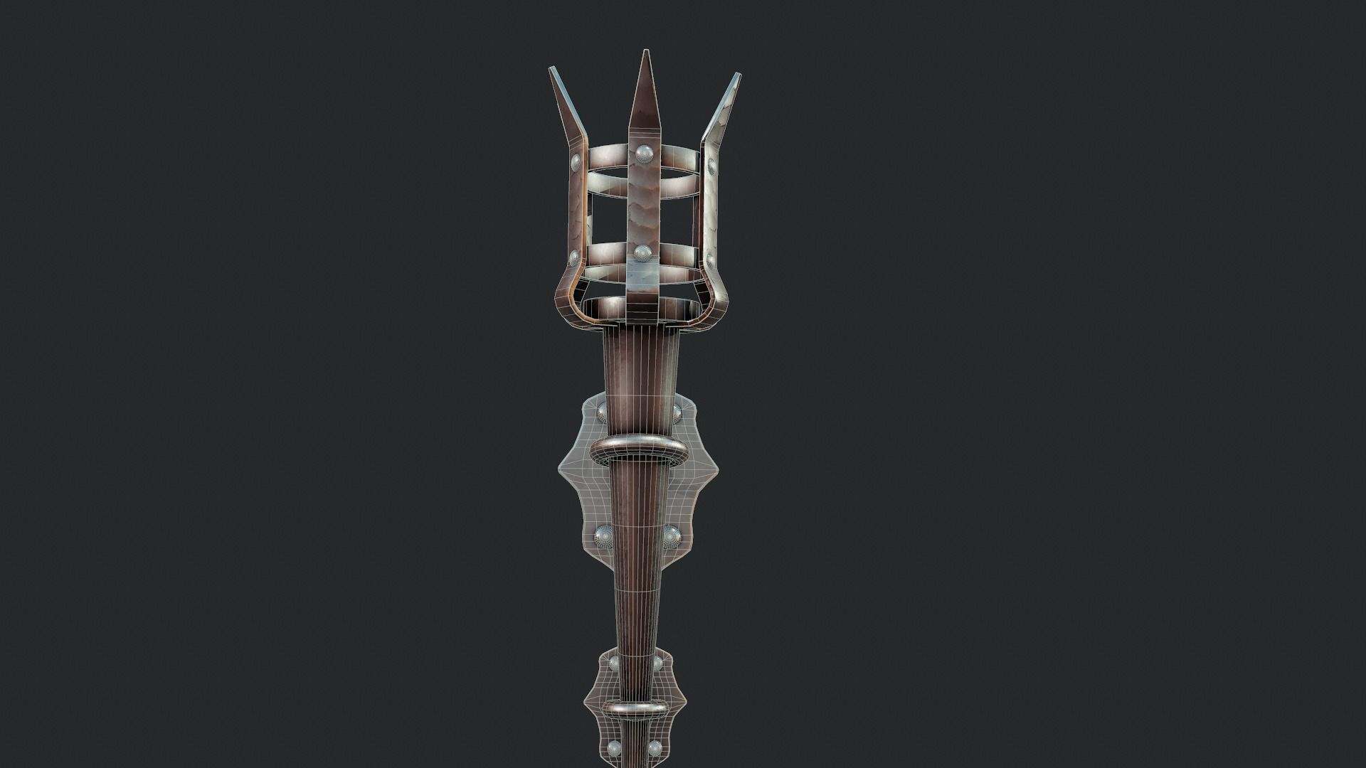 Medieval Torch - Tutorial Included Low-poly 3D model_5