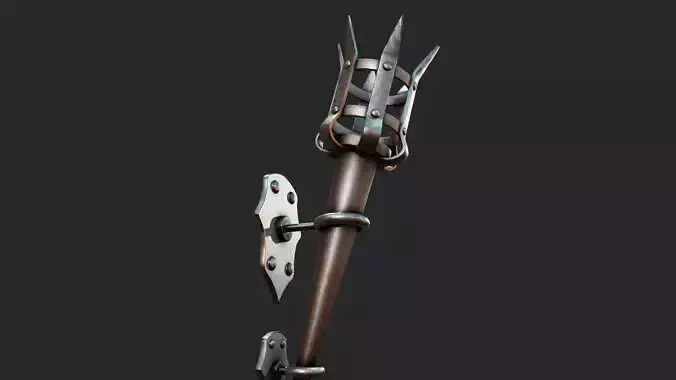 Medieval Torch - Tutorial Included Low-poly 3D model Medieval Torch - Tutorial Included Low-poly 3D model
