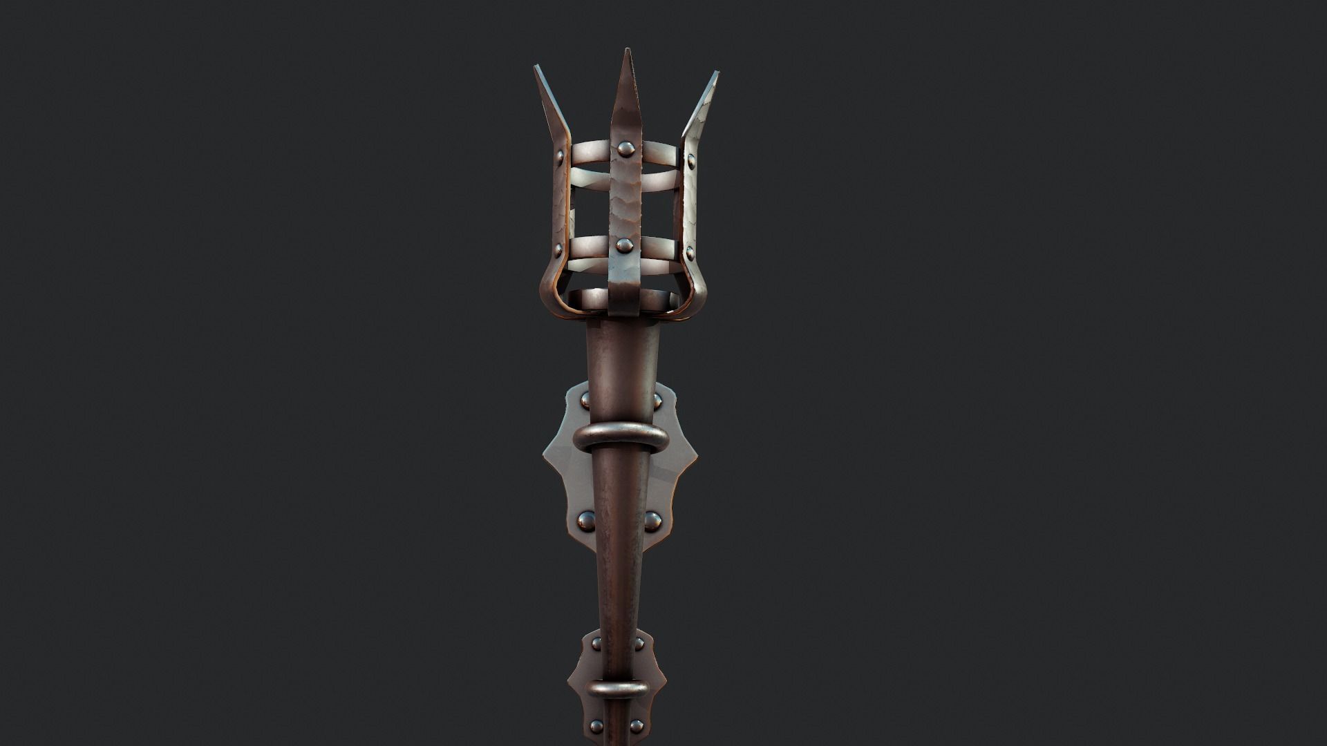 Medieval Torch - Tutorial Included Low-poly 3D model_4
