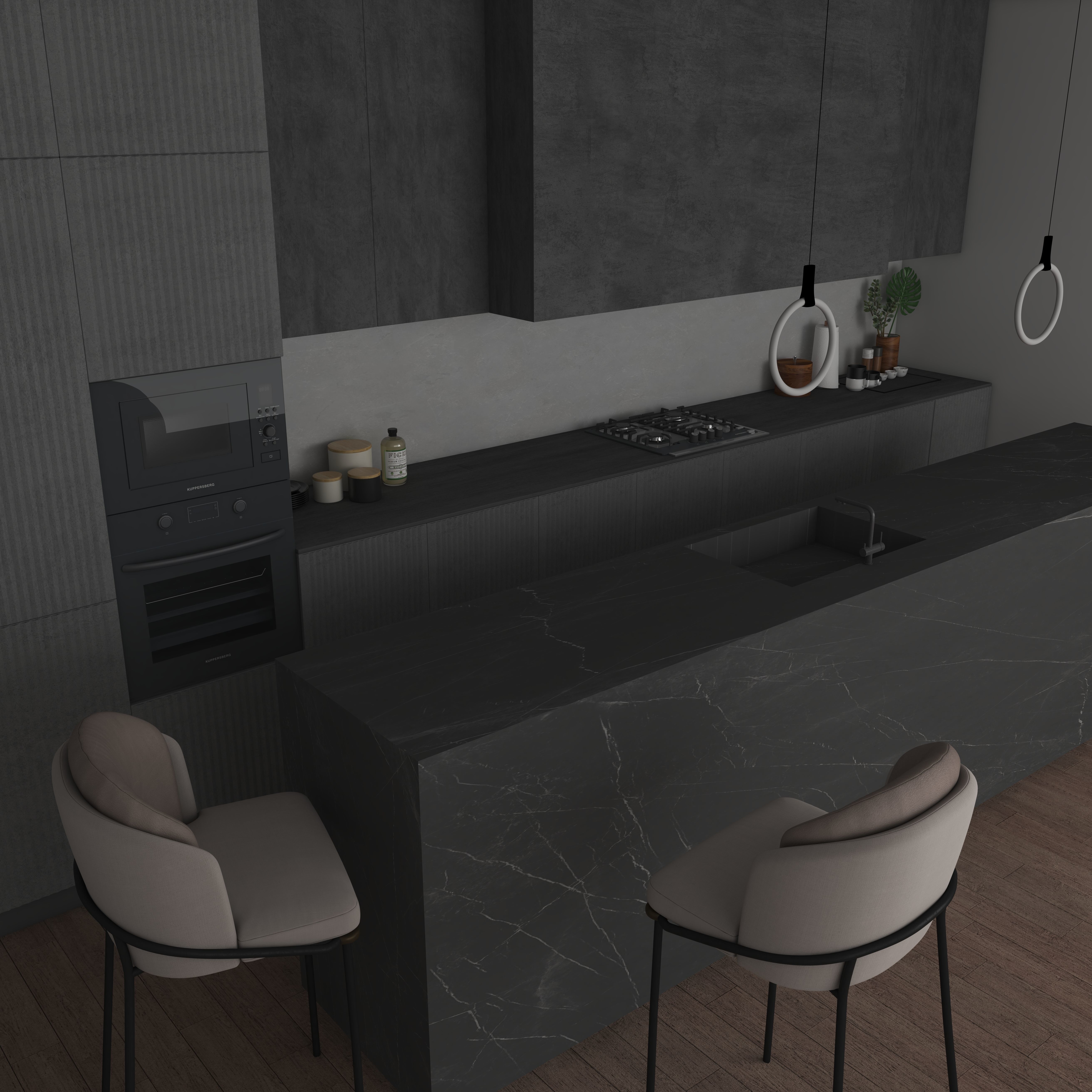 modern kitchen 3D model_3