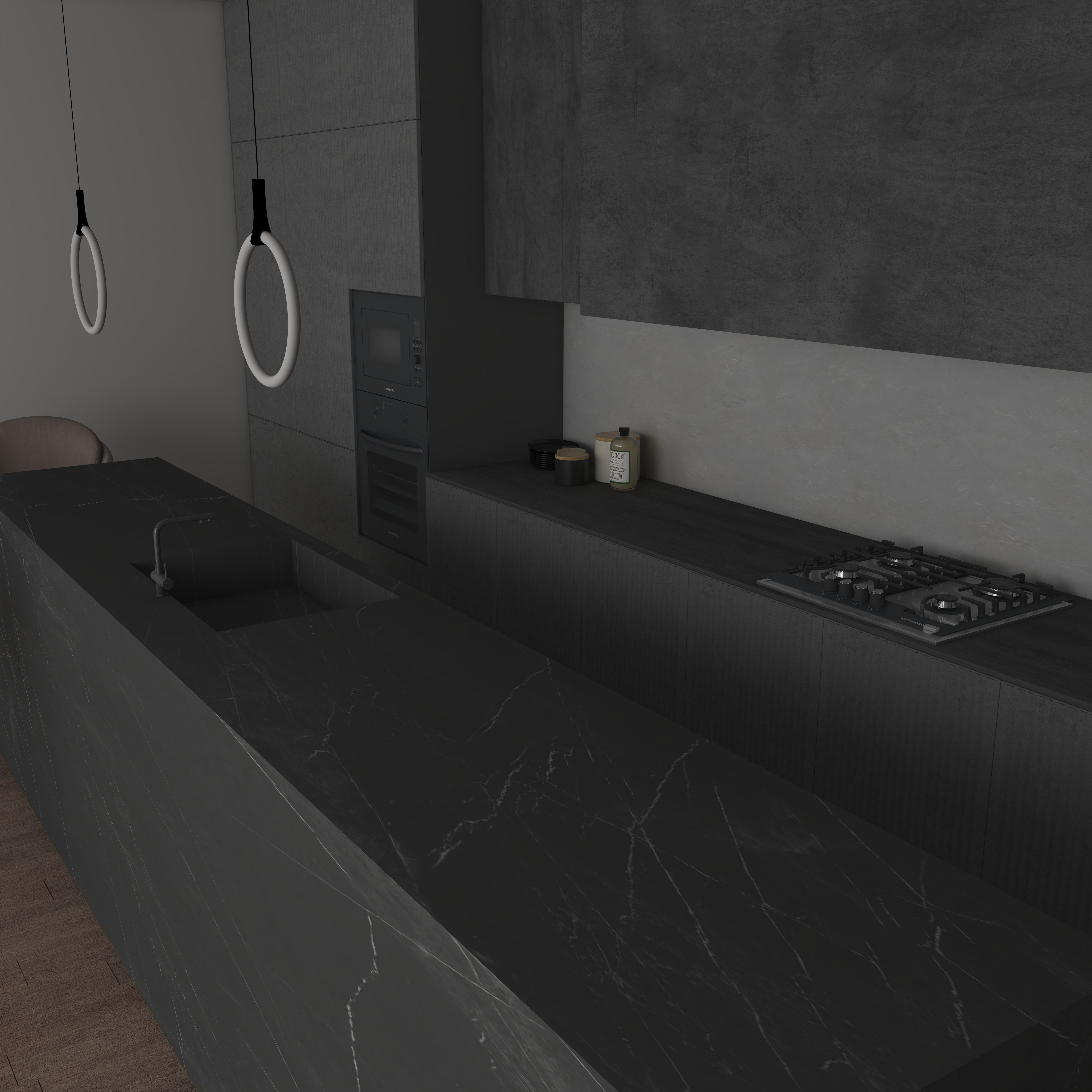 modern kitchen 3D model_2