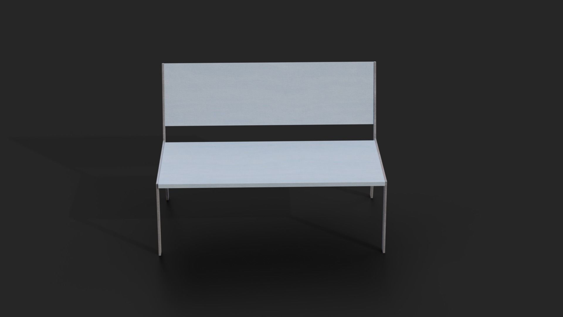 Collection of two Deckchair Low-Poly Low-poly 3D model_2