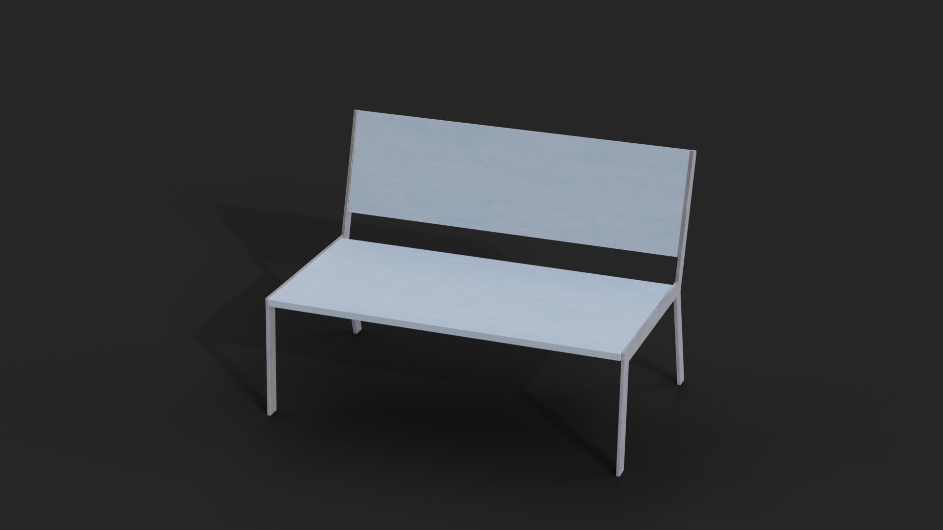 Collection of two Deckchair Low-Poly Low-poly 3D model_4