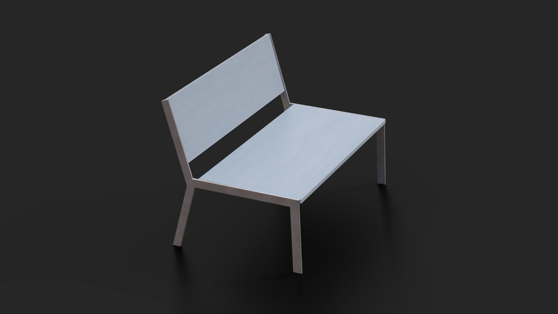Collection of two Deckchair Low-Poly Low-poly 3D model_3