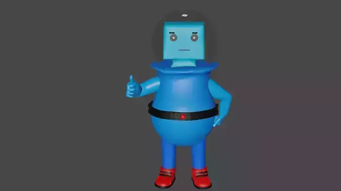 Low poly rigged game ready robot Low-poly 3D model