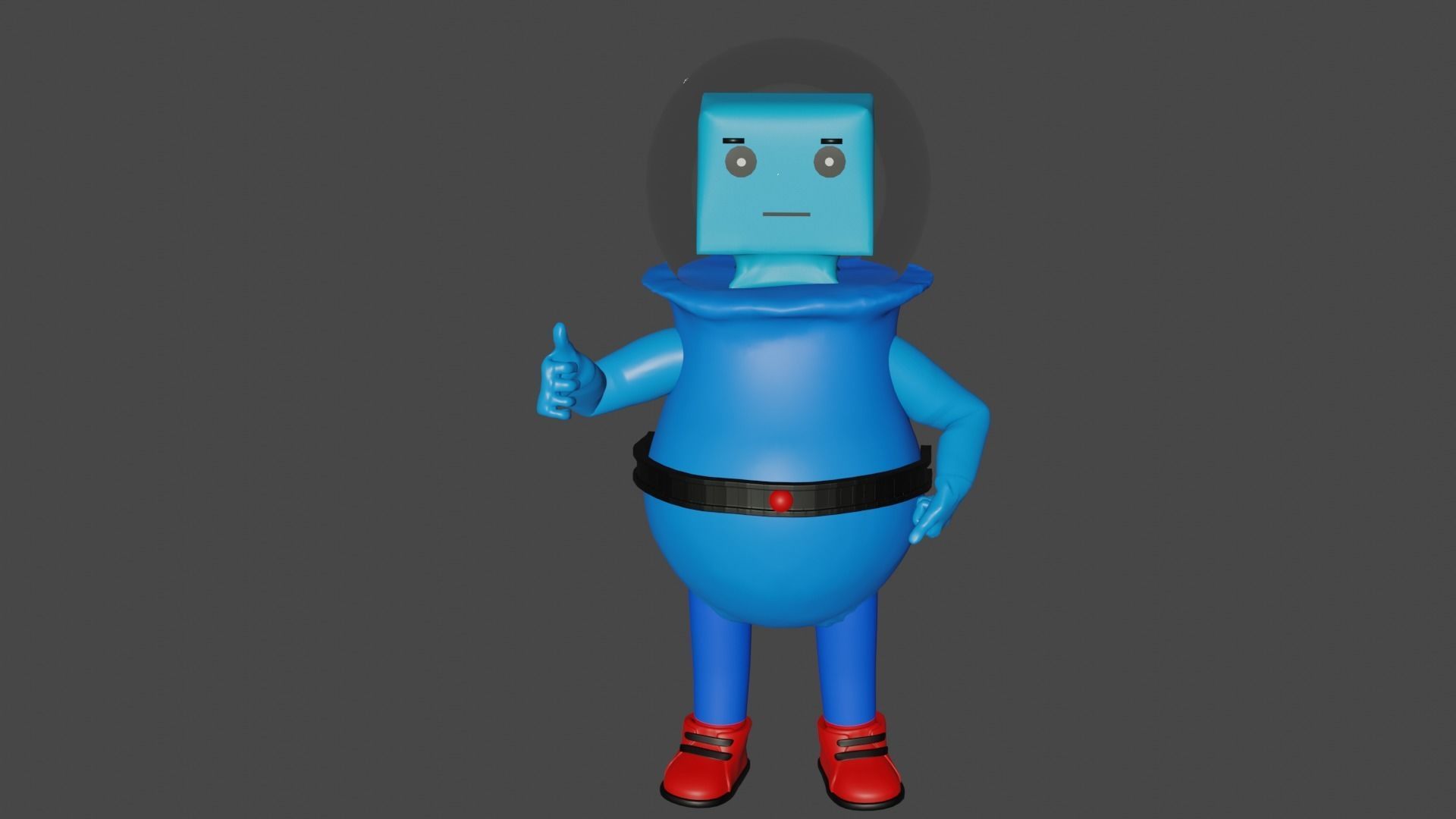 Low poly rigged game ready robot Low-poly 3D model_1