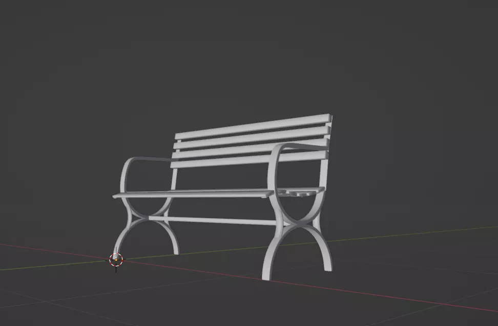 Bench Free low-poly 3D model