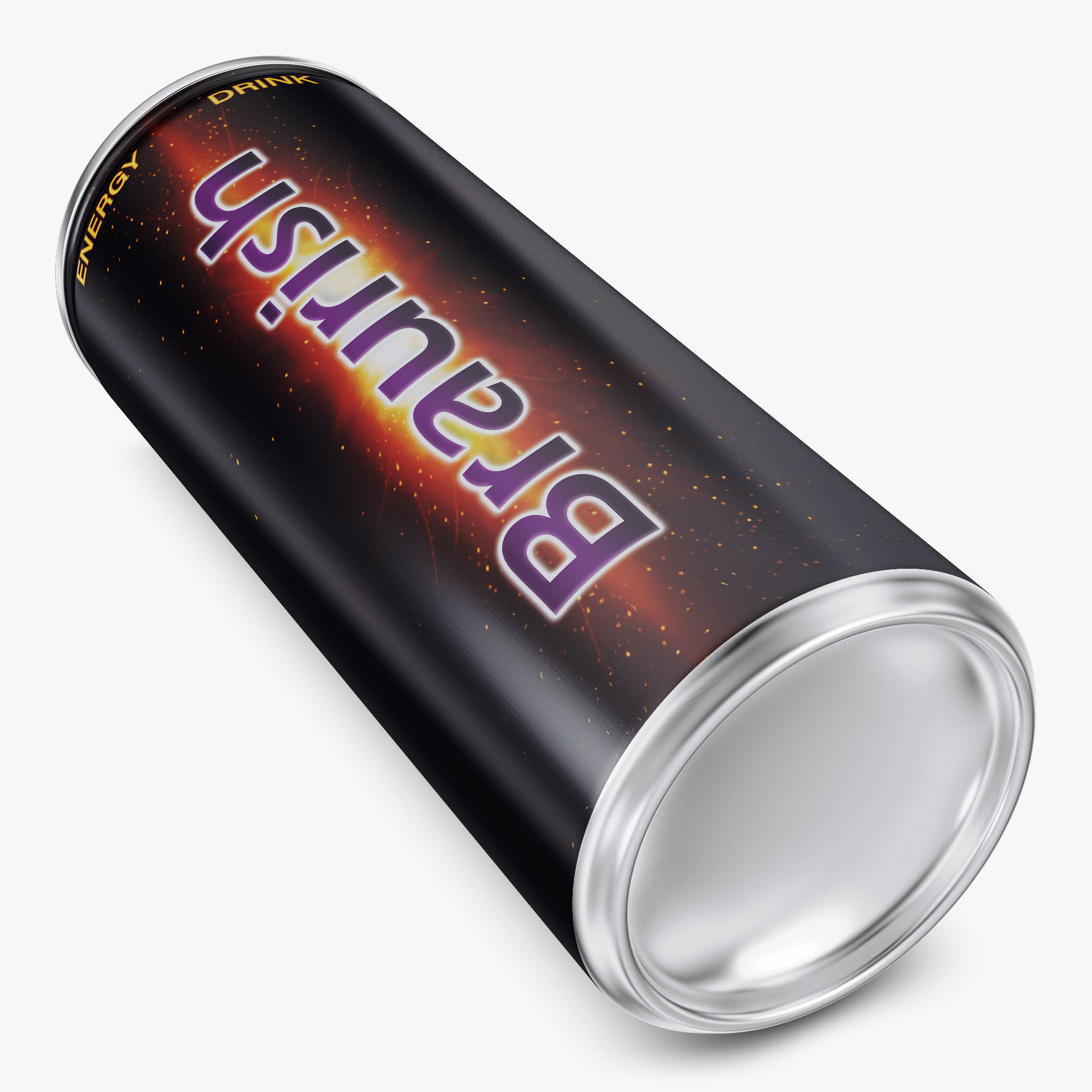 Braurish Energy Drink Can 250ml Simple M 1 3D model_5