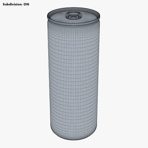 Braurish Energy Drink Can 250ml Simple M 1 3D model 7