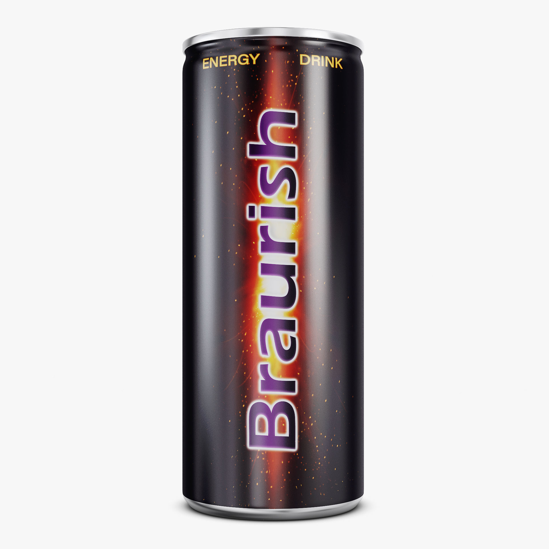 Braurish Energy Drink Can 250ml Simple M 1 3D model_1