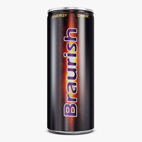 Braurish Energy Drink Can 250ml Simple M 1 3D model 2