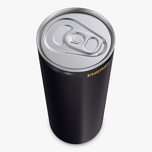 Braurish Energy Drink Can 250ml Simple M 1 3D model 3