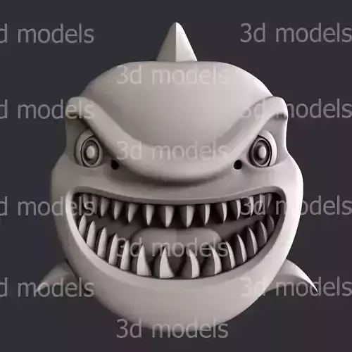 3d STL models for CNC or 3d printer shark kids P474