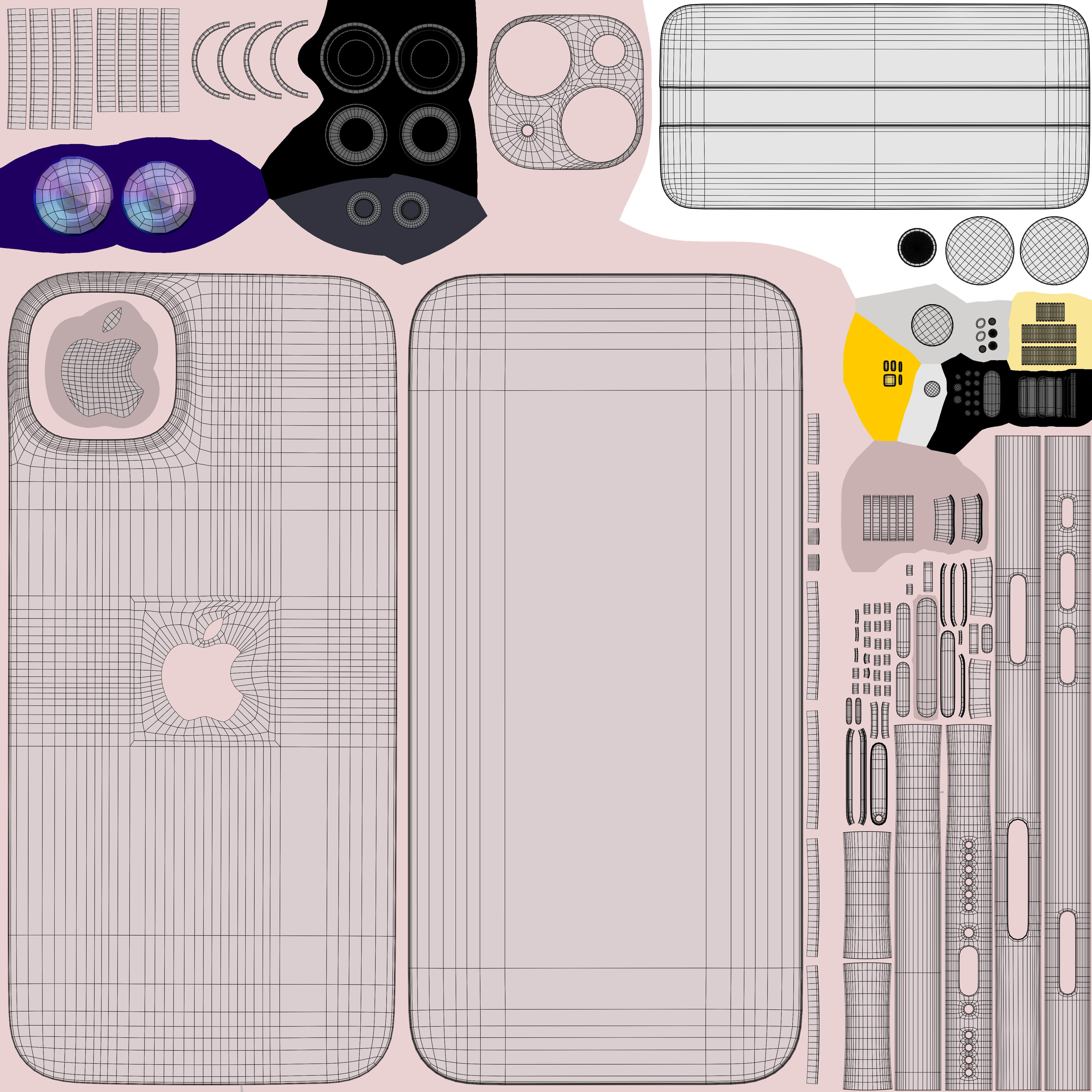 iPhone 15 Plus Pink 3D model_11