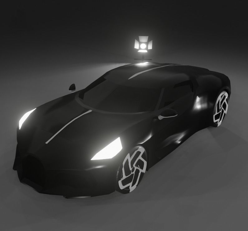 Bugatti la Voiture Noire Low-poly 3D model_3