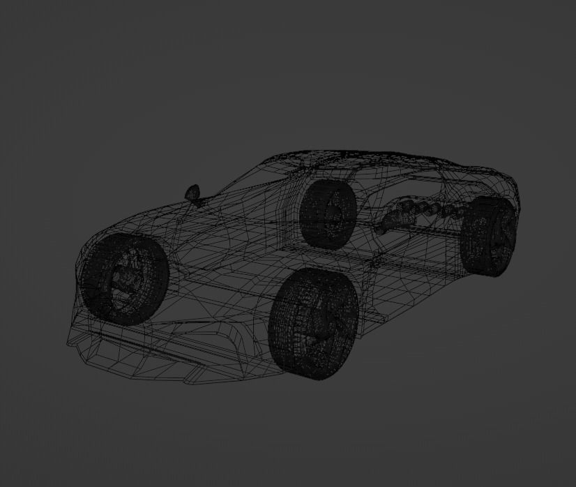 Bugatti la Voiture Noire Low-poly 3D model_20