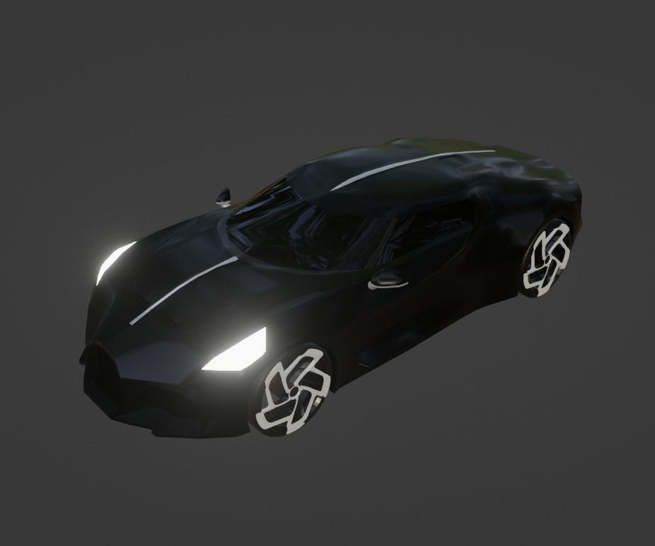 Bugatti la Voiture Noire Low-poly 3D model_19