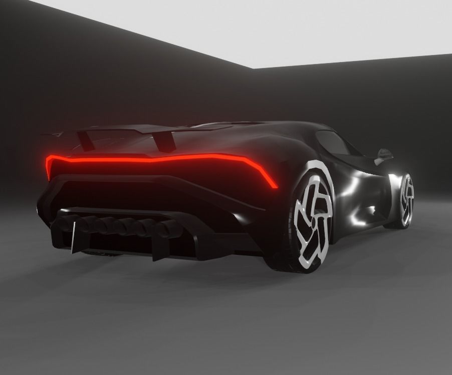Bugatti la Voiture Noire Low-poly 3D model_9