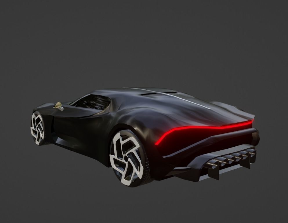 Bugatti la Voiture Noire Low-poly 3D model_14