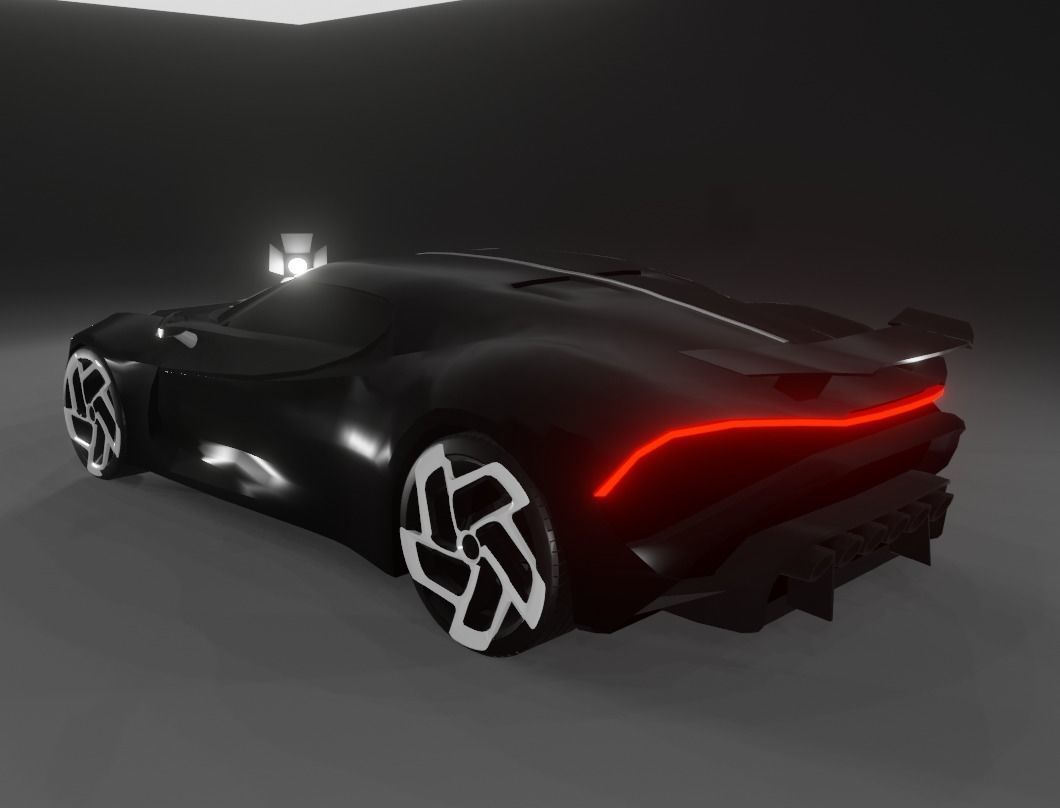 Bugatti la Voiture Noire Low-poly 3D model_6