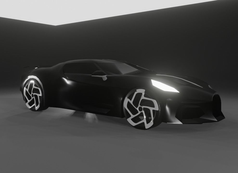 Bugatti la Voiture Noire Low-poly 3D model_7