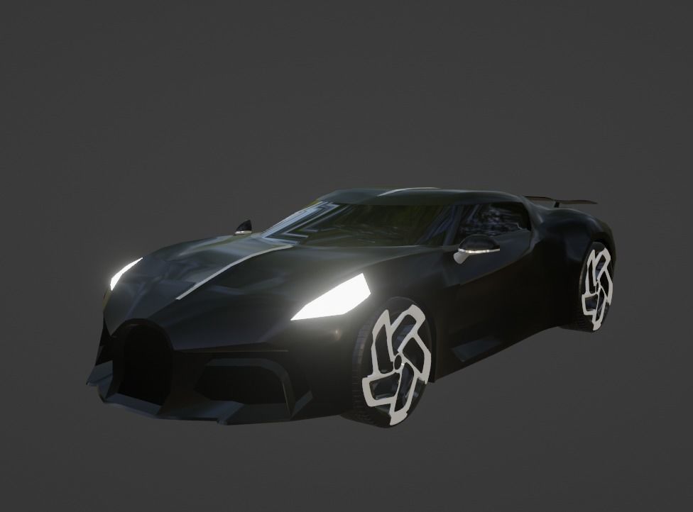 Bugatti la Voiture Noire Low-poly 3D model_12