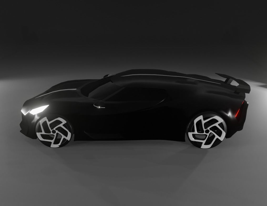 Bugatti la Voiture Noire Low-poly 3D model_8