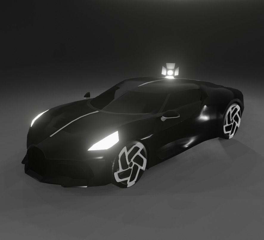 Bugatti la Voiture Noire Low-poly 3D model_1