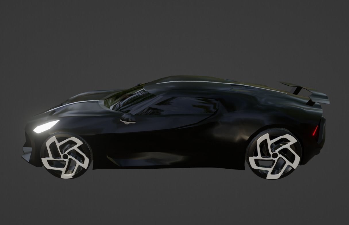 Bugatti la Voiture Noire Low-poly 3D model_16