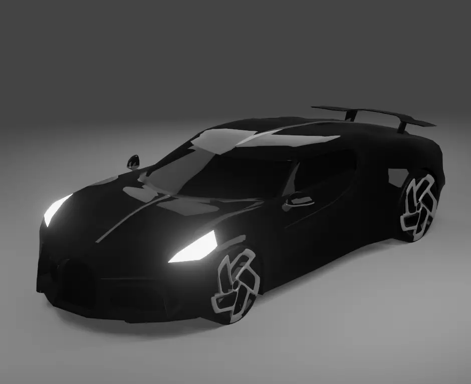 Bugatti la Voiture Noire Low-poly 3D model_0