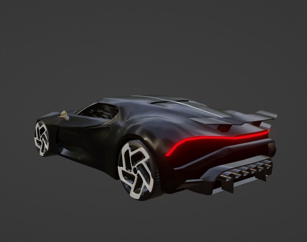 Bugatti la Voiture Noire Low-poly 3D model_13