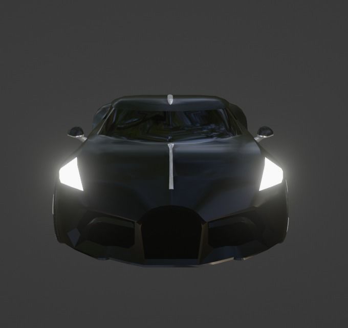 Bugatti la Voiture Noire Low-poly 3D model_15