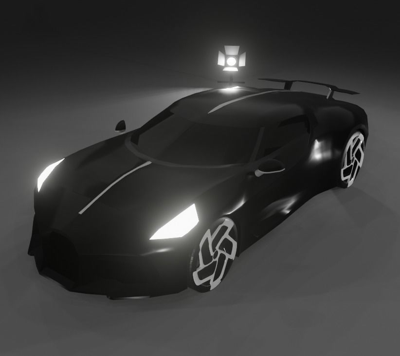 Bugatti la Voiture Noire Low-poly 3D model_4