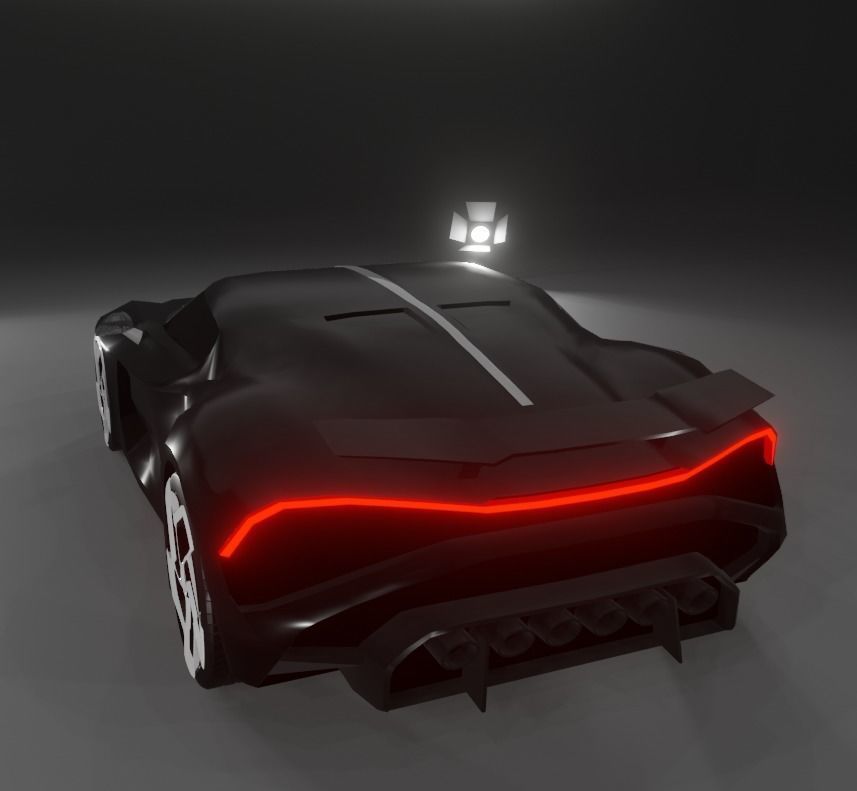 Bugatti la Voiture Noire Low-poly 3D model_5