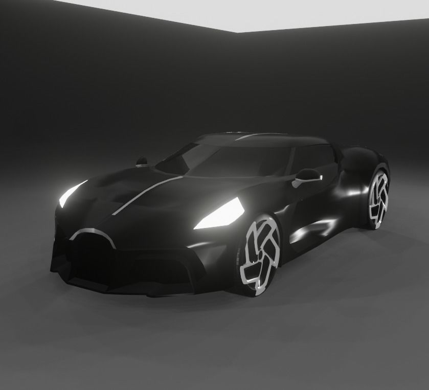 Bugatti la Voiture Noire Low-poly 3D model_2