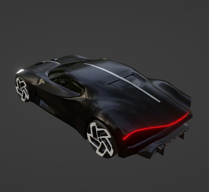 Bugatti la Voiture Noire Low-poly 3D model_18
