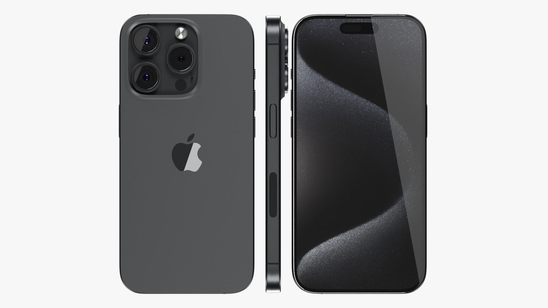 iPhone 15 Pro Black Titanium 3D model_2
