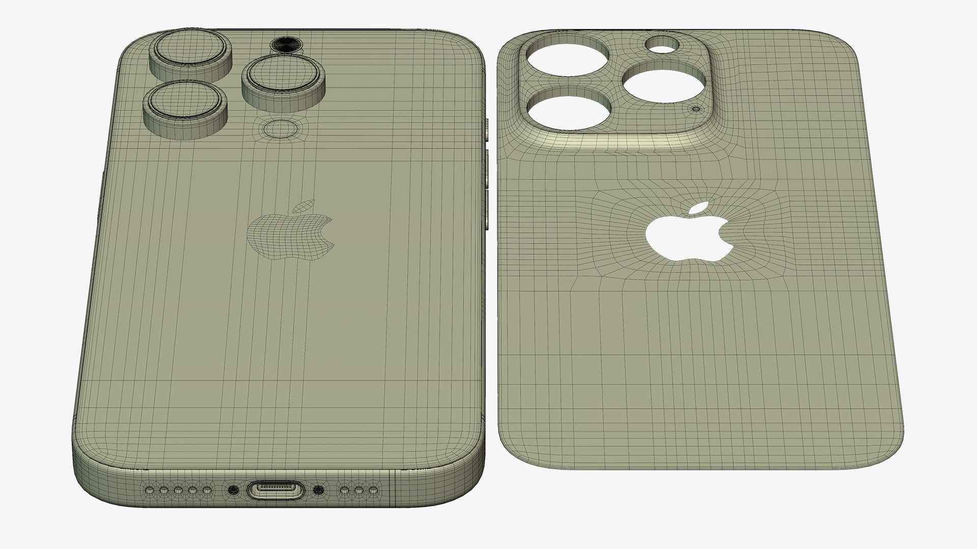 iPhone 15 Pro Natural Titanium 3D model_19