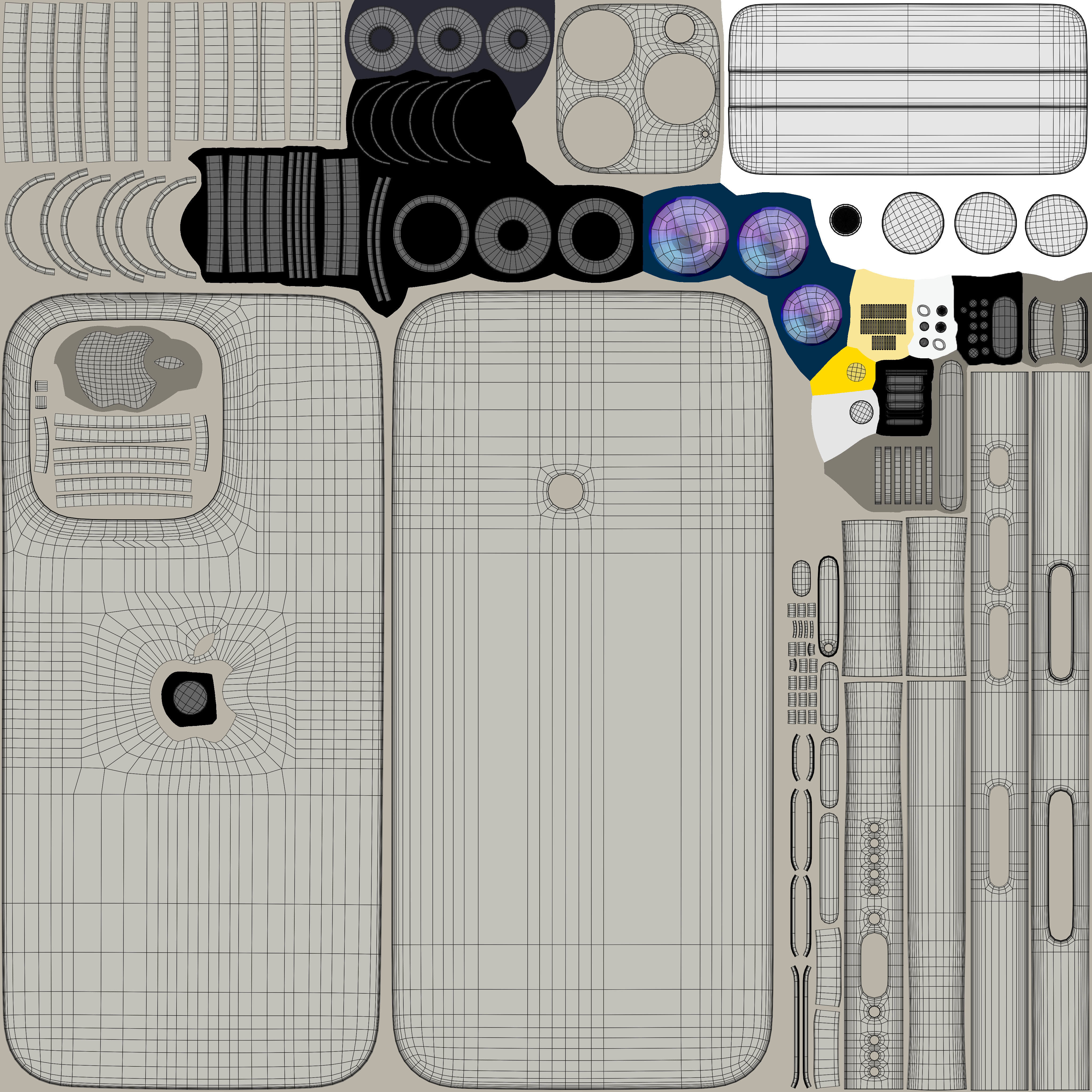 iPhone 15 Pro Natural Titanium 3D model_11