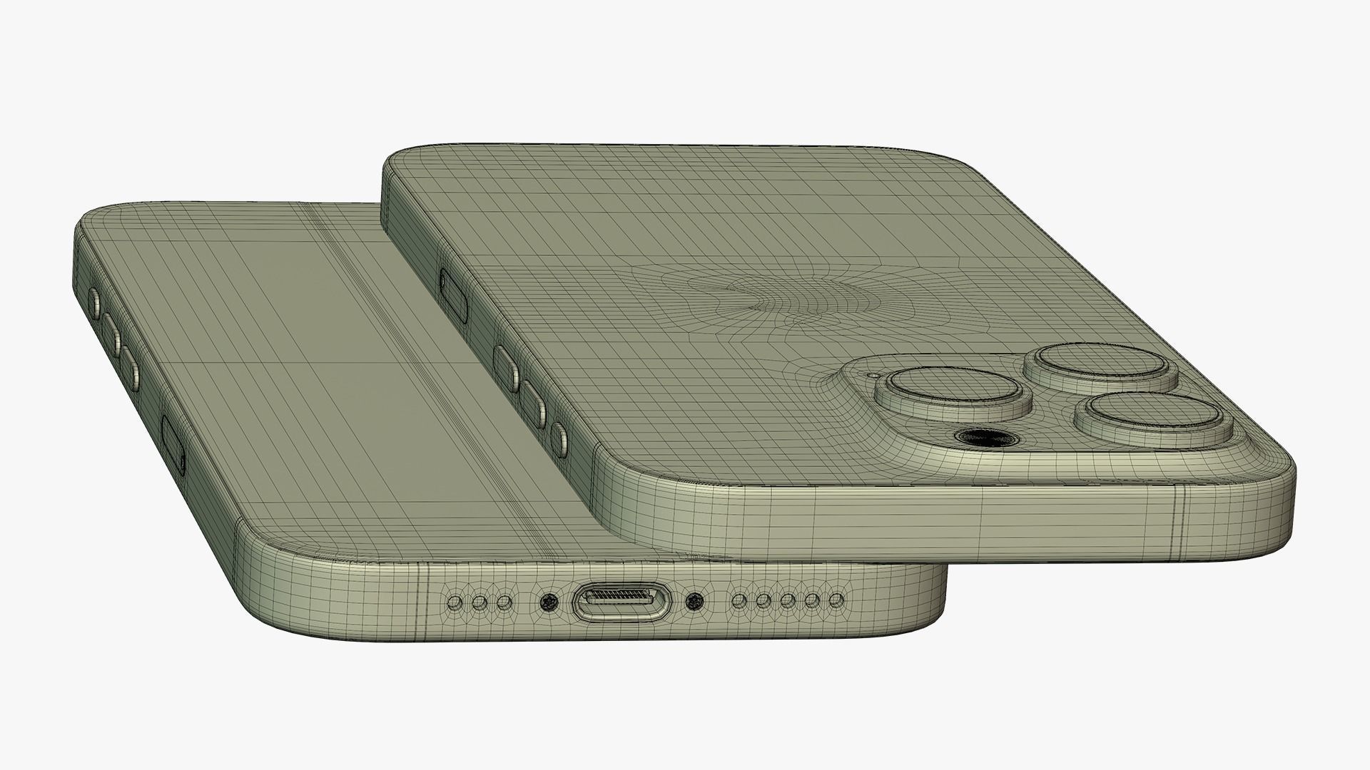 iPhone 15 Pro Natural Titanium 3D model_20