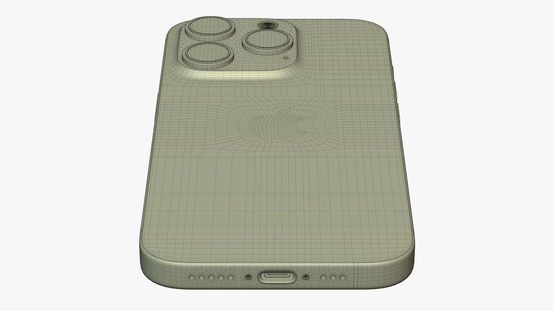 iPhone 15 Pro Natural Titanium 3D model_18