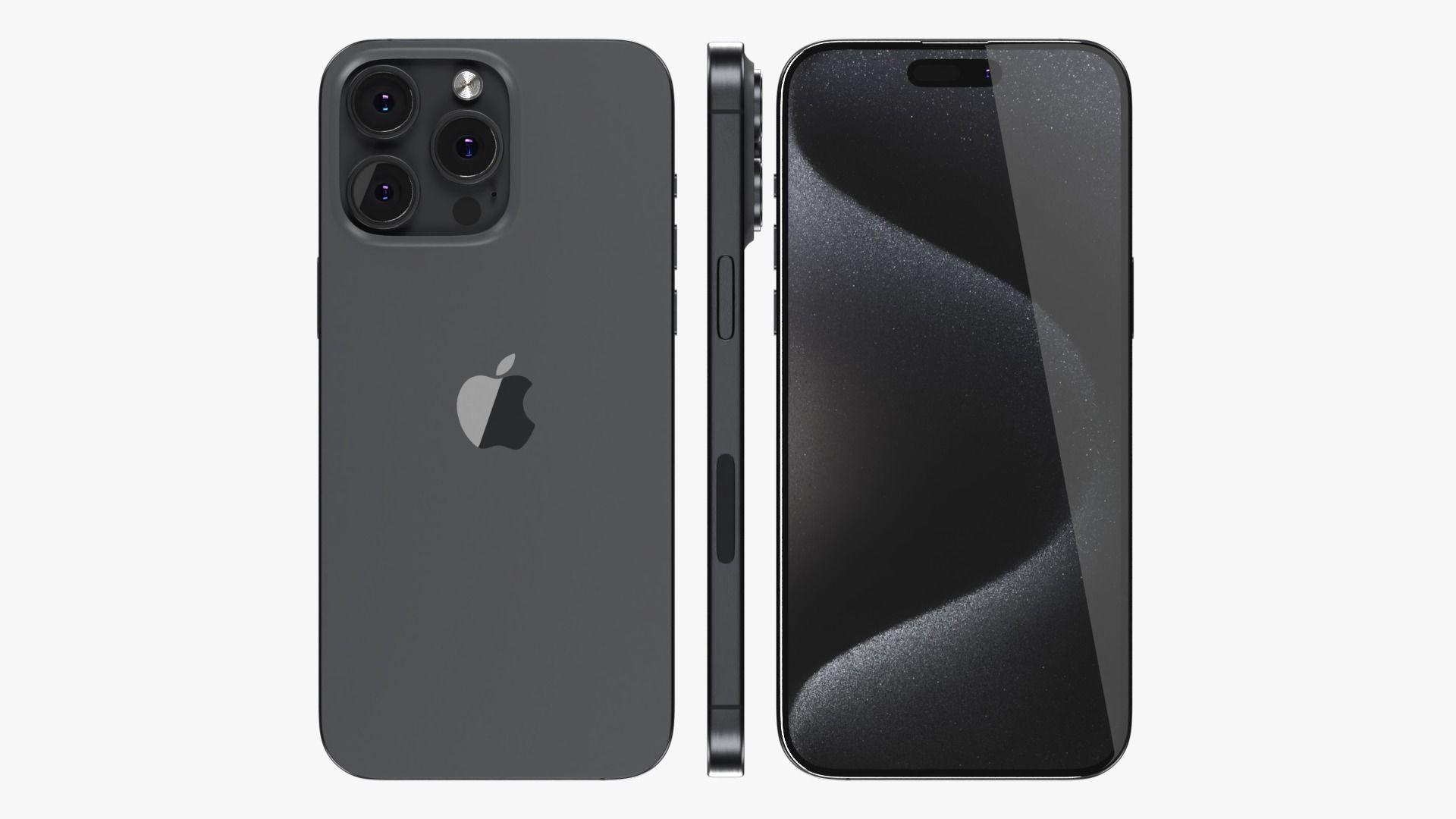 iPhone 15 Pro Max Black Titanium 3D model_2