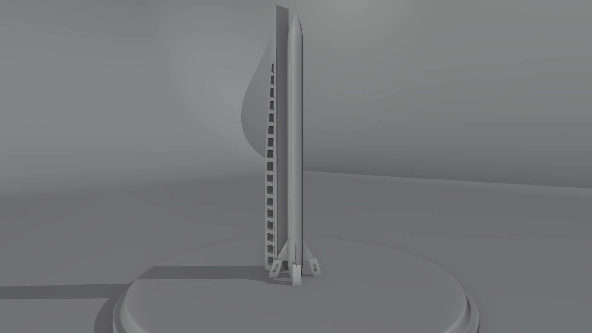 Miura1 Rocket and Launch Tower by PLD Space STL format 3D print model_4