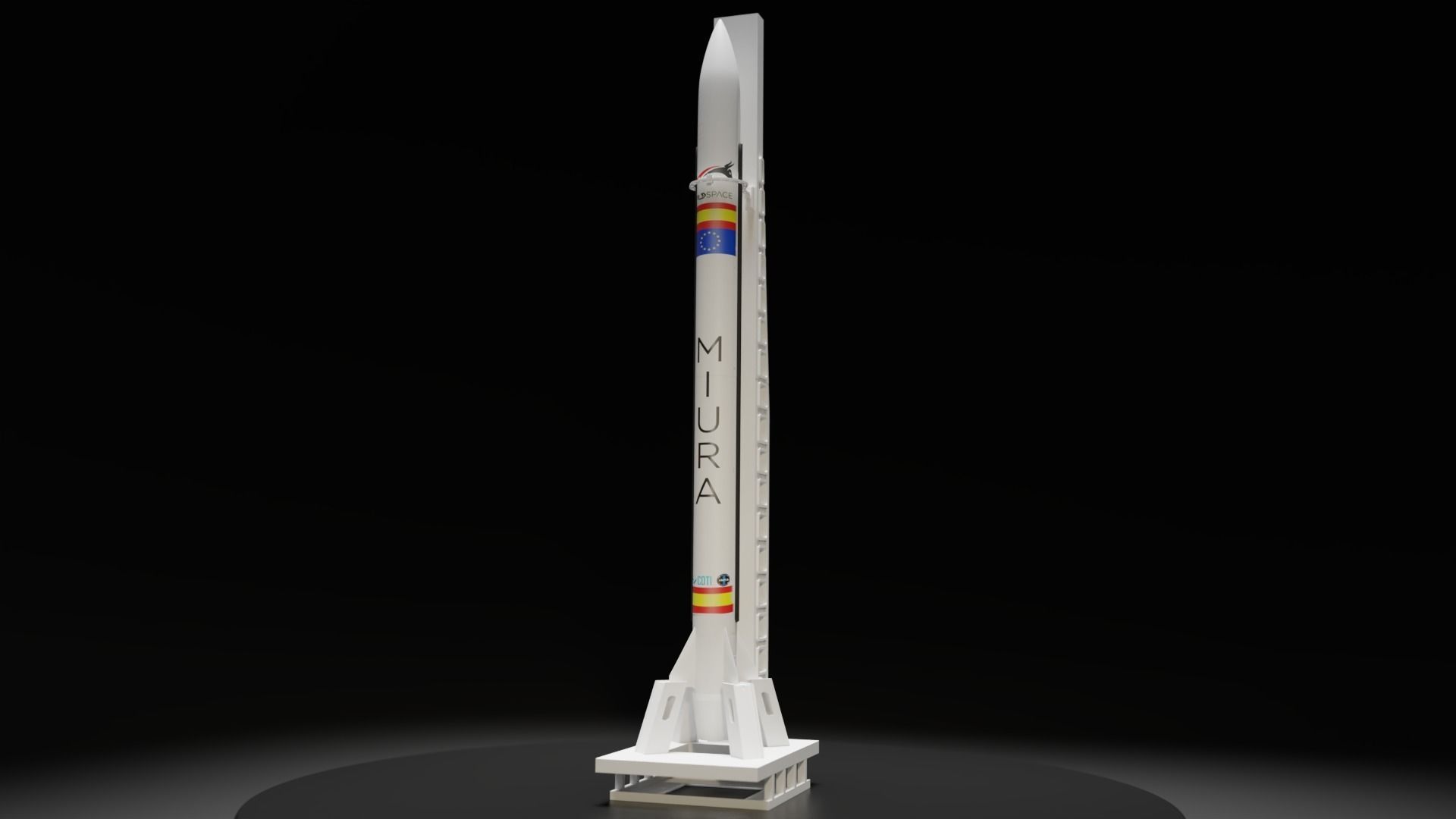 Miura1 Rocket and Launch Tower by PLD Space STL format 3D print model_1