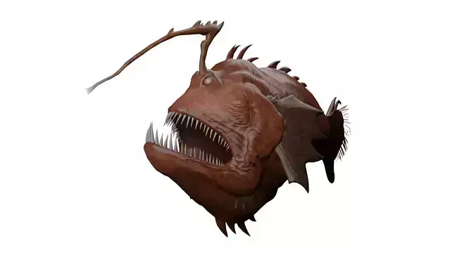 AnglerFish Low-poly 3D model