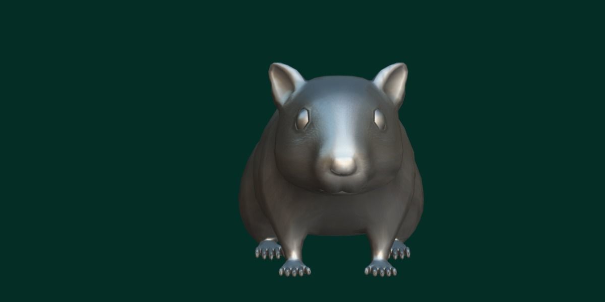Mongolian Gerbil Rat Rodent Low-poly 3D model_12