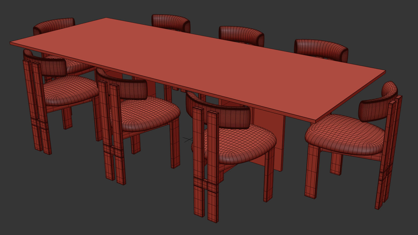 Audo Copenhagen ANDROGYNE DINING TABLE set 3D model_6